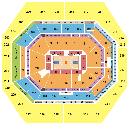 Gainbridge Fieldhouse Indiana Pacers Seating Chart